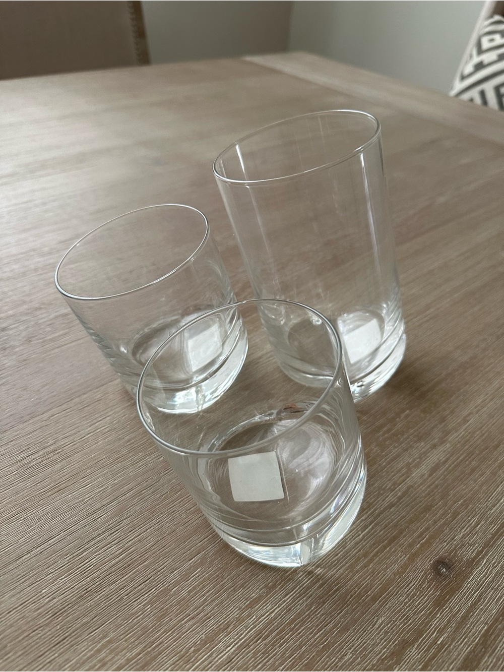 Z Gallerie Set of 3 Clear Glass Tumblers